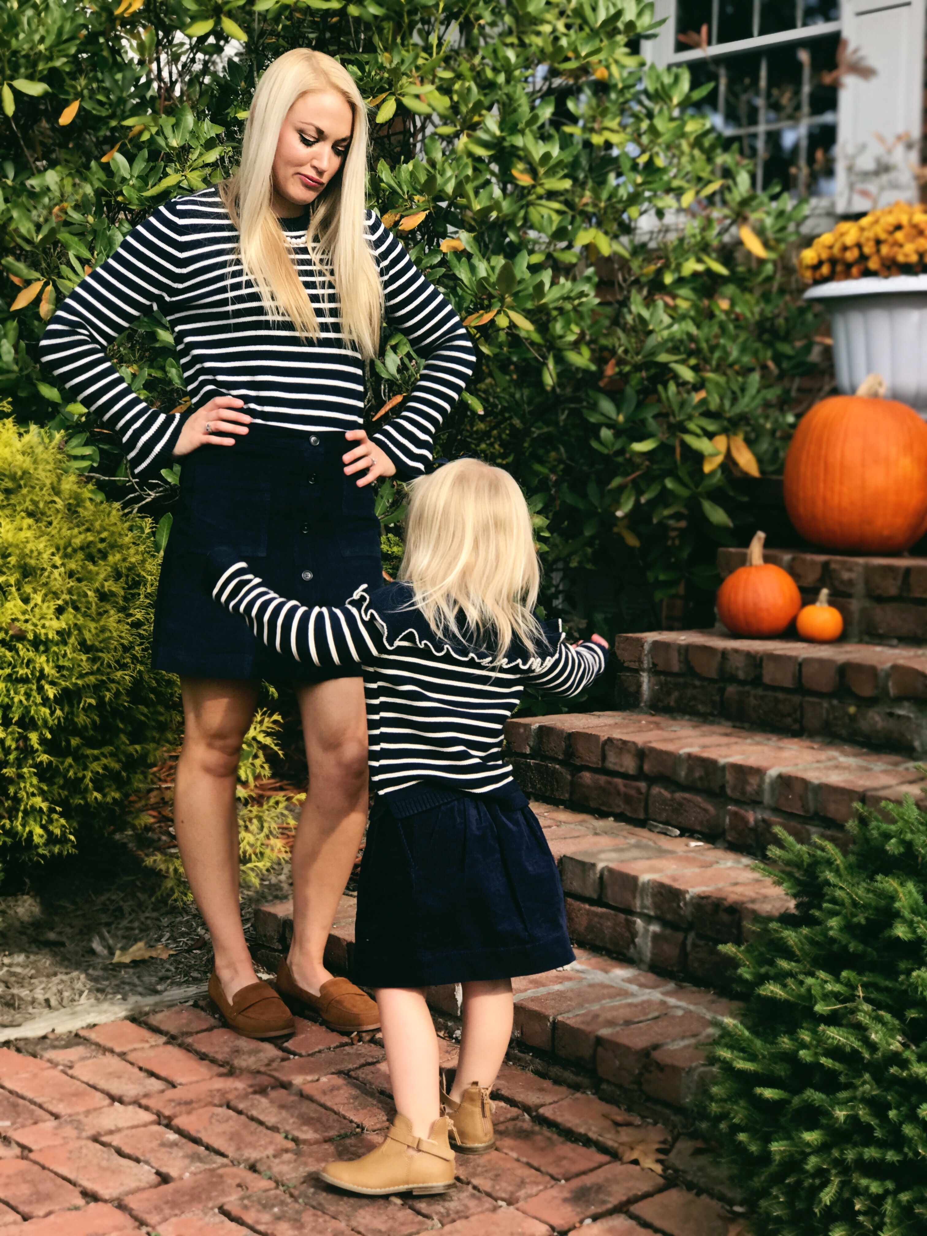 Mommy and Me Outfits: Skirts & Stripes | www.styleherstrong.com