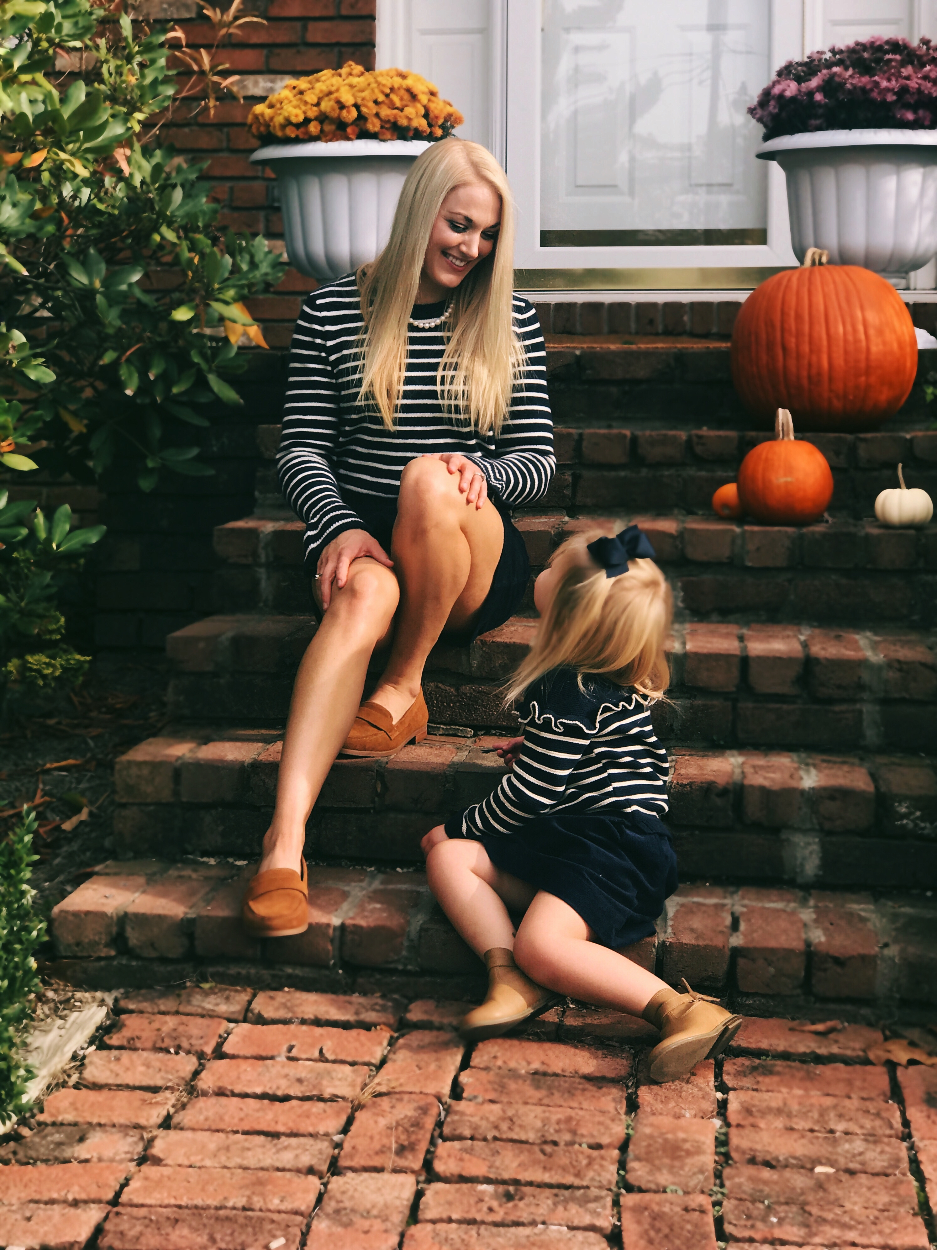 Mommy and Me Outfits: Skirts & Stripes | www.styleherstrong.com