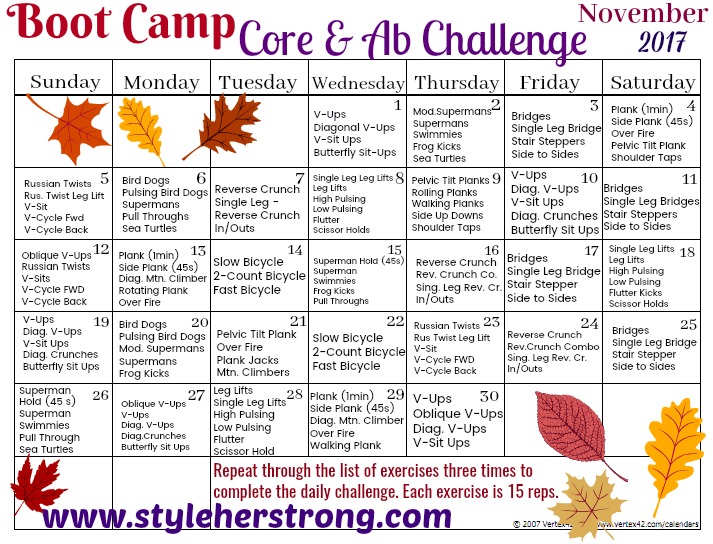 November Boot Camp Core Challenge