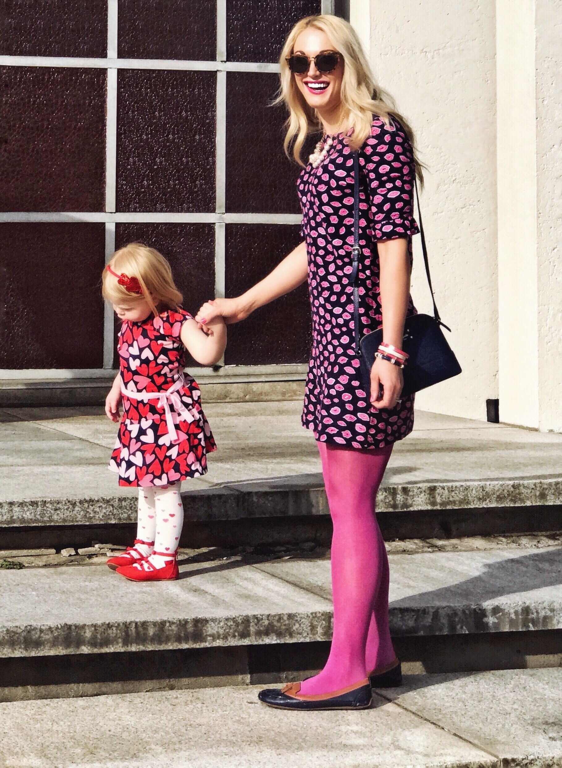 Valentine's Day Outfits | Heart Print Dress | Lip Print Dress | Mommy and Me Outfits for Valentine's Day | www.styleherstrong.com