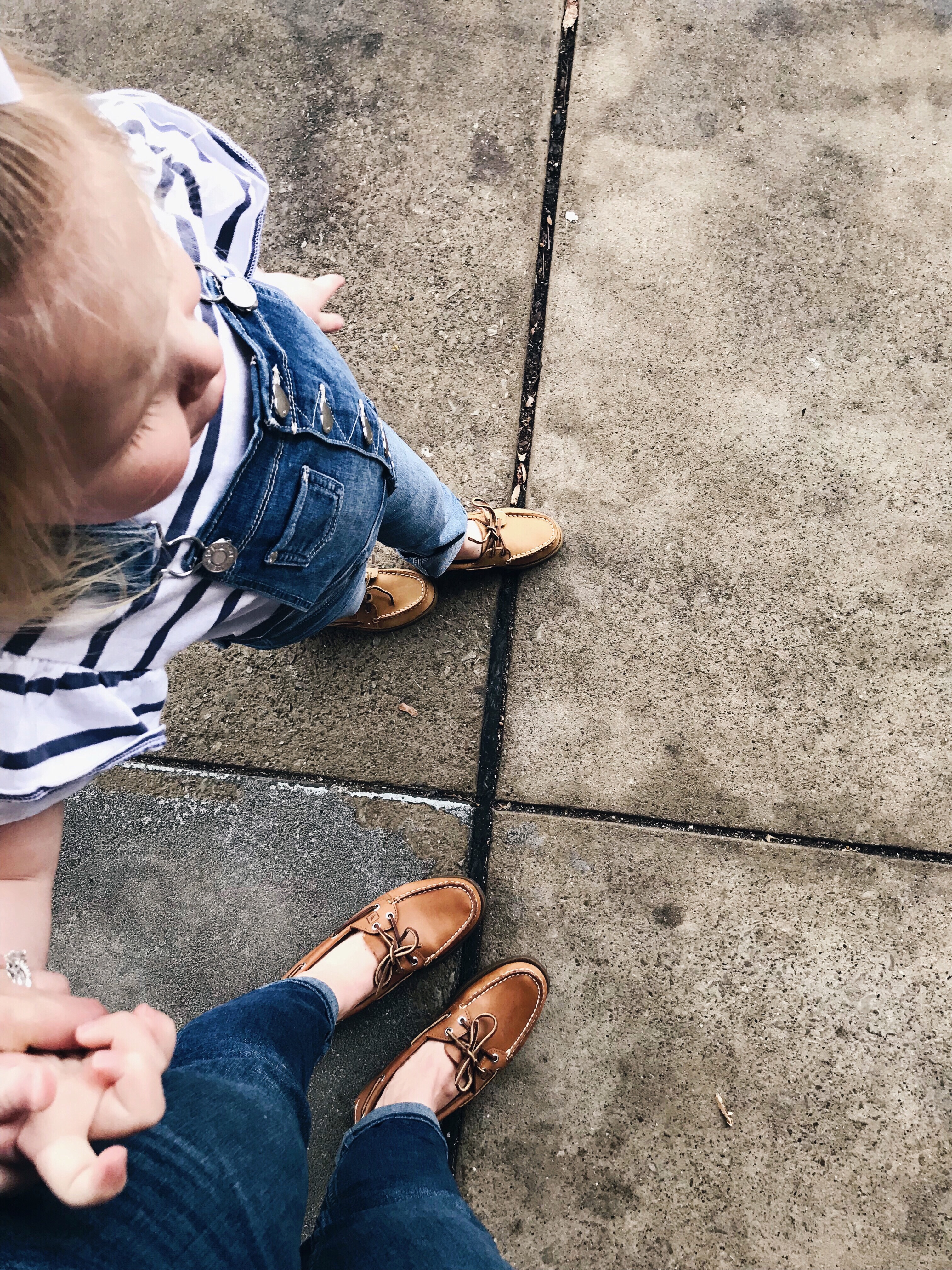 Mommy & Me Outfits: Overalls | Striped Shirts | Sperrys