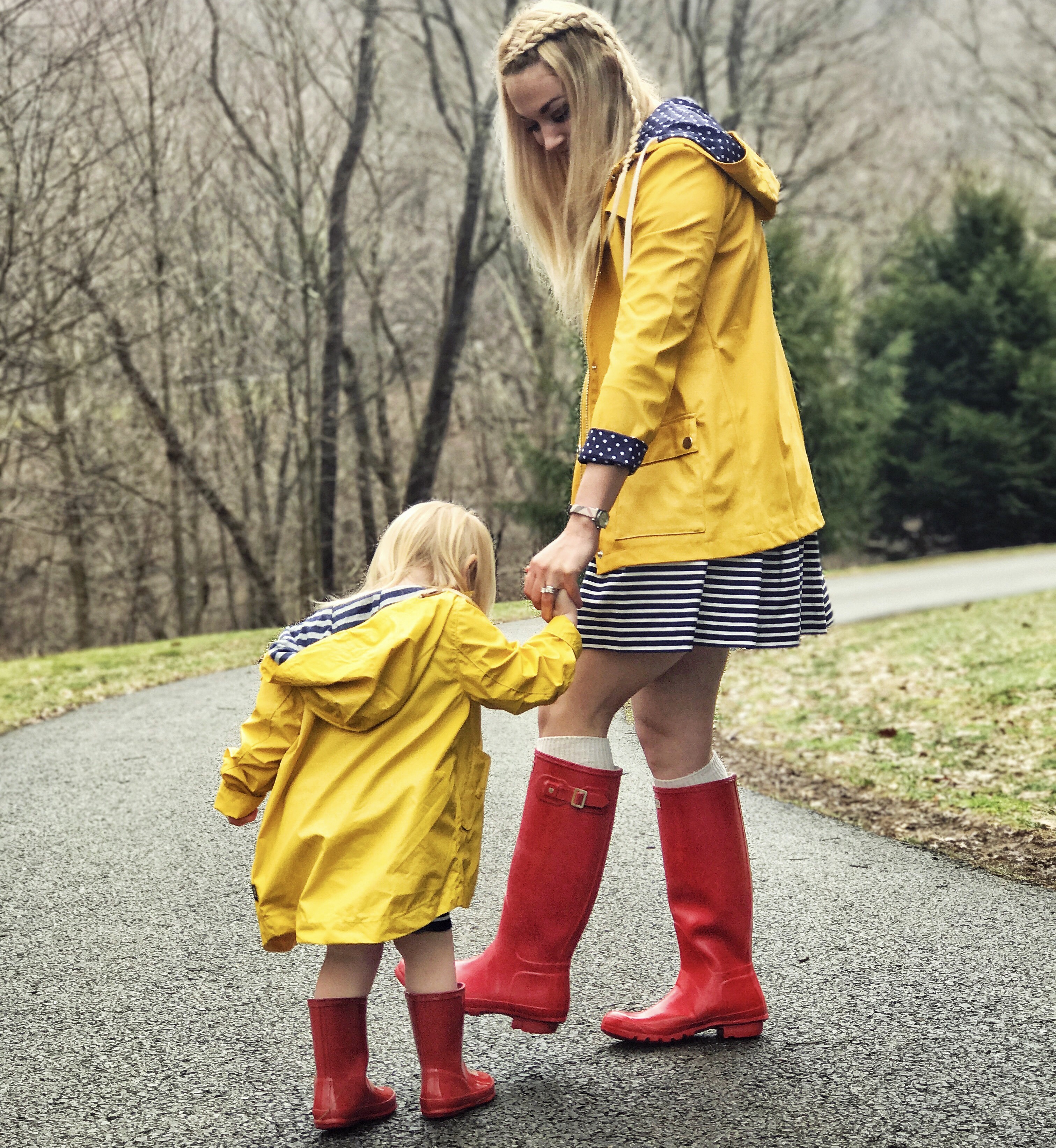 Yellow Rain Jacket | Mommy and Me Outfits | Hunter Boots