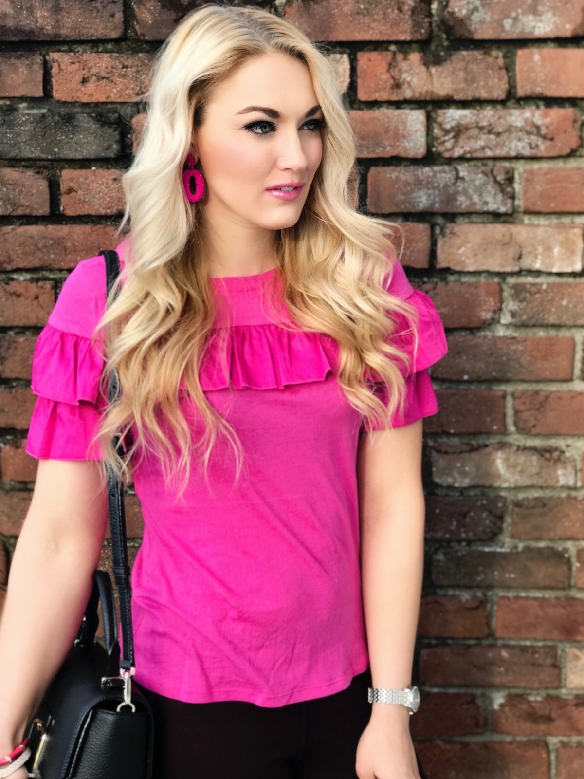 Pink Ruffle Top