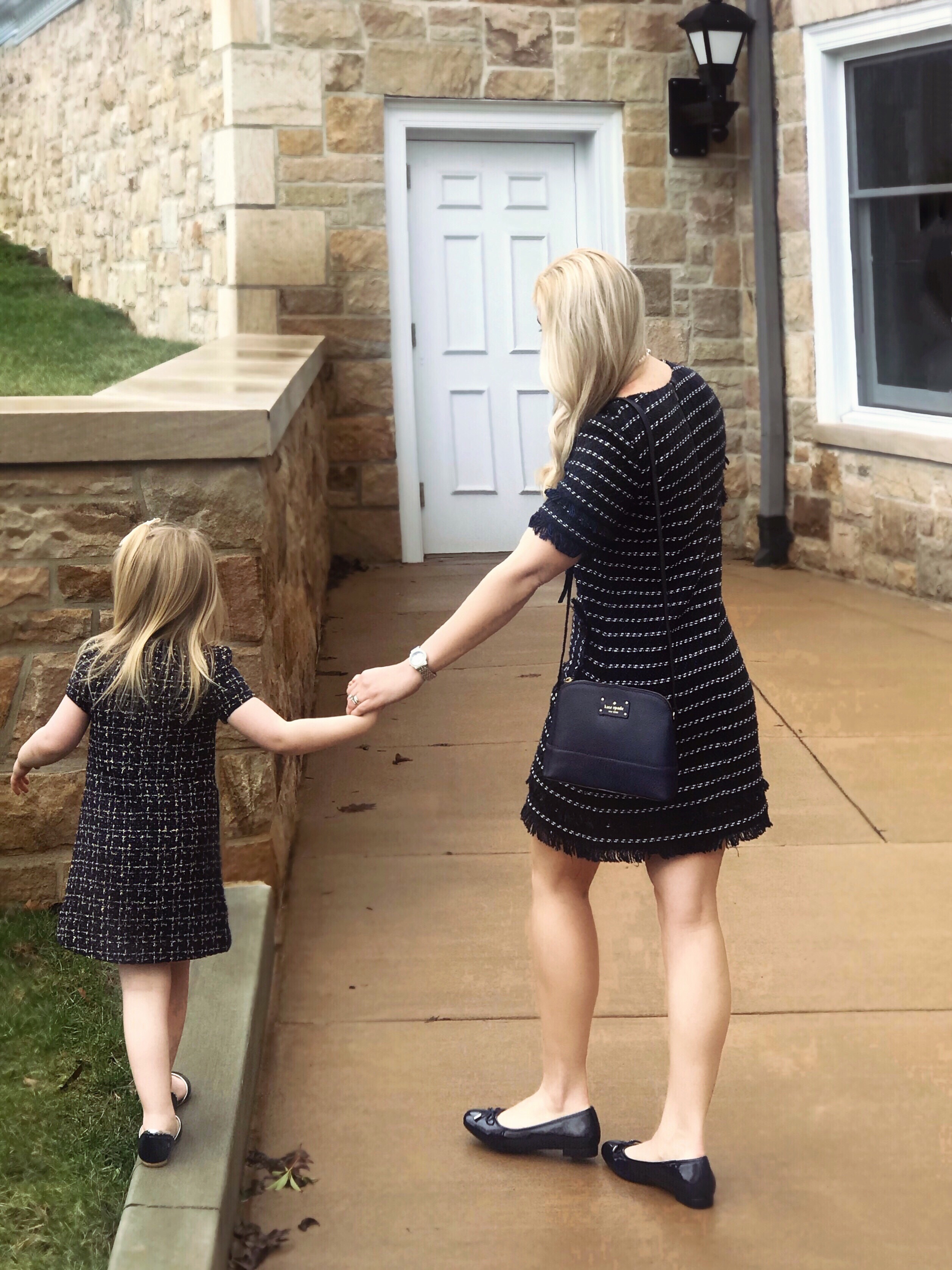 Mommy and Me Outfits | Tweed Dress | Patent Ballet Flats | #mommyandme #kidsstyle #fashionblogger