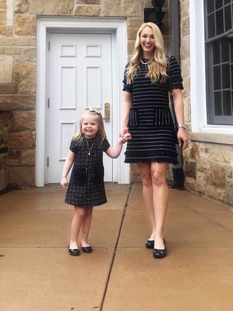 Mommy and Me Outfits | Tweed Dress | Patent Ballet Flats | #mommyandme #kidsstyle #fashionblogger