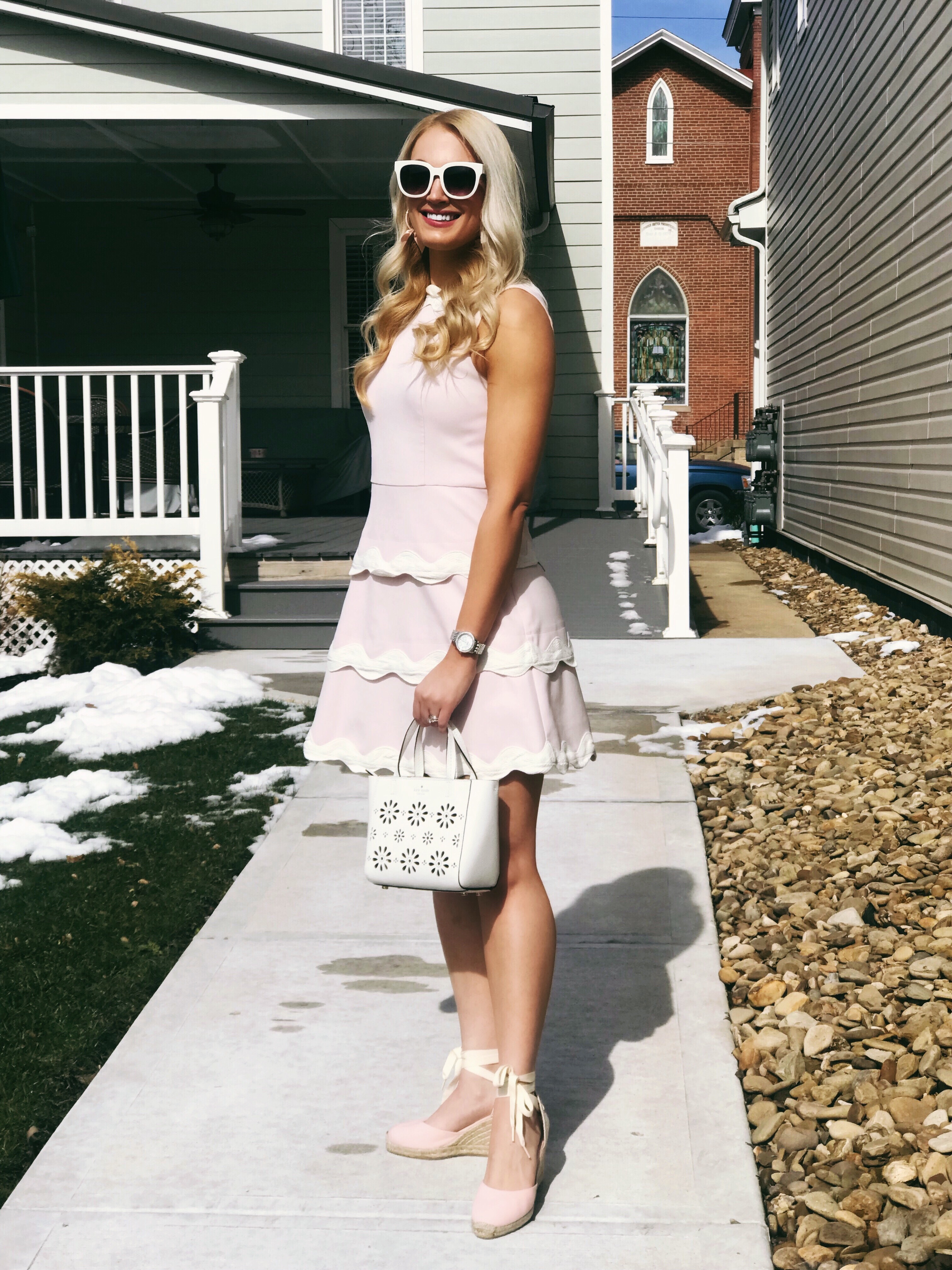 Preppy Spring Dress | Sail To Sable | Scallop Dress | #preppy #style #springstyle