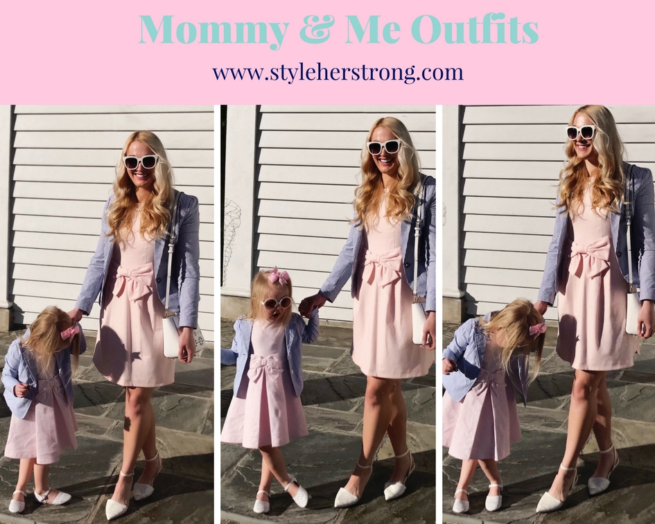 Mommy and Me Outfits | Easter Dress | Pink Bow Dress | Seersucker Blazer 