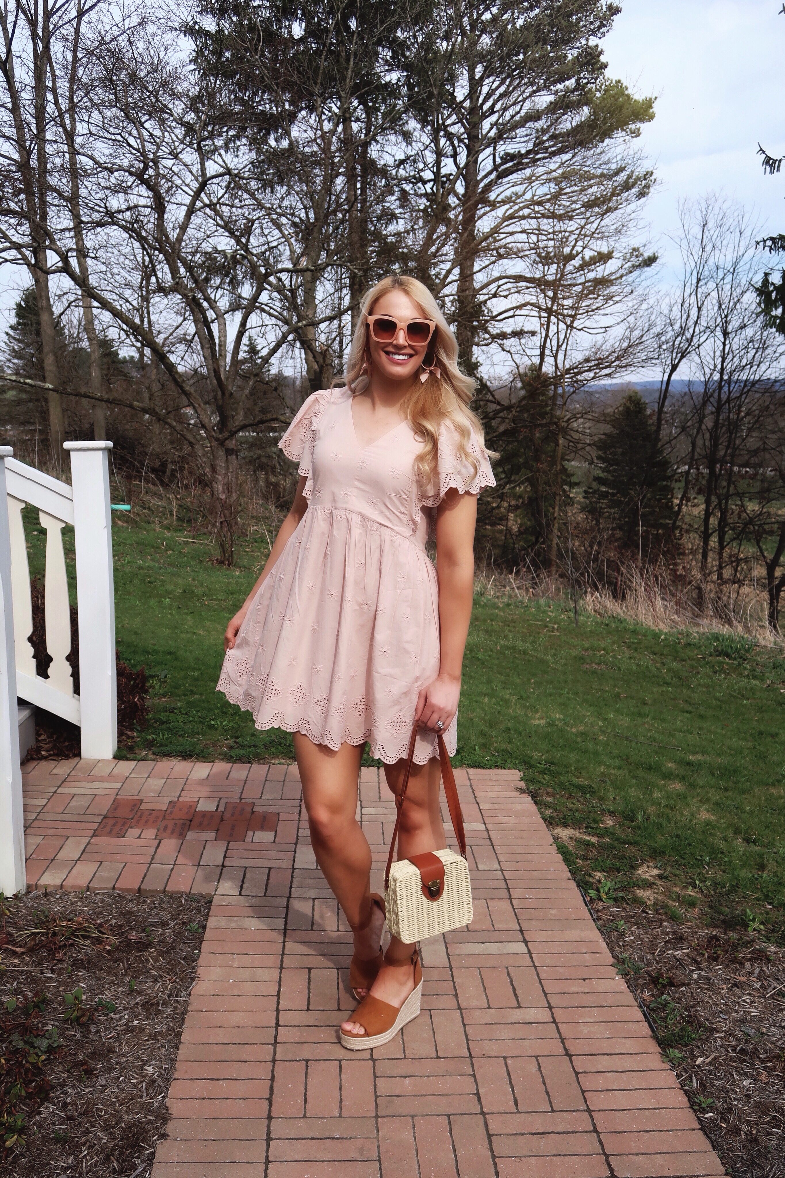 Pink Eyelet Dress