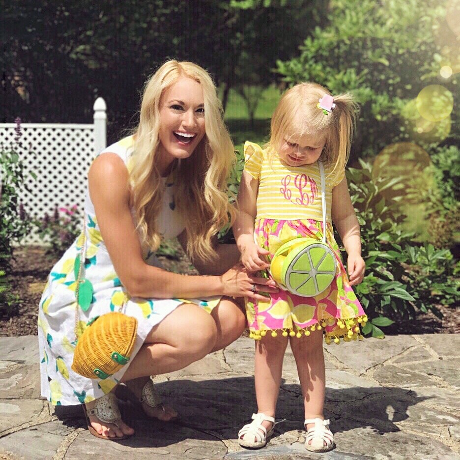 Mommy and Me Matching Outfits | Lemon Dresses | Lemon Print | Twinning, Matching Outfit, Lemon Purse, Summer Style, Mom Style, Kid Style, Kid Fashion, Kid's Style, Kid's Fashion, Twinning, Mommy Blogger, Preppy, Preppy Style, Jack Rogers, Kelly's Kids, Fashion Blogger, Style Blogger, Mommy Blogger