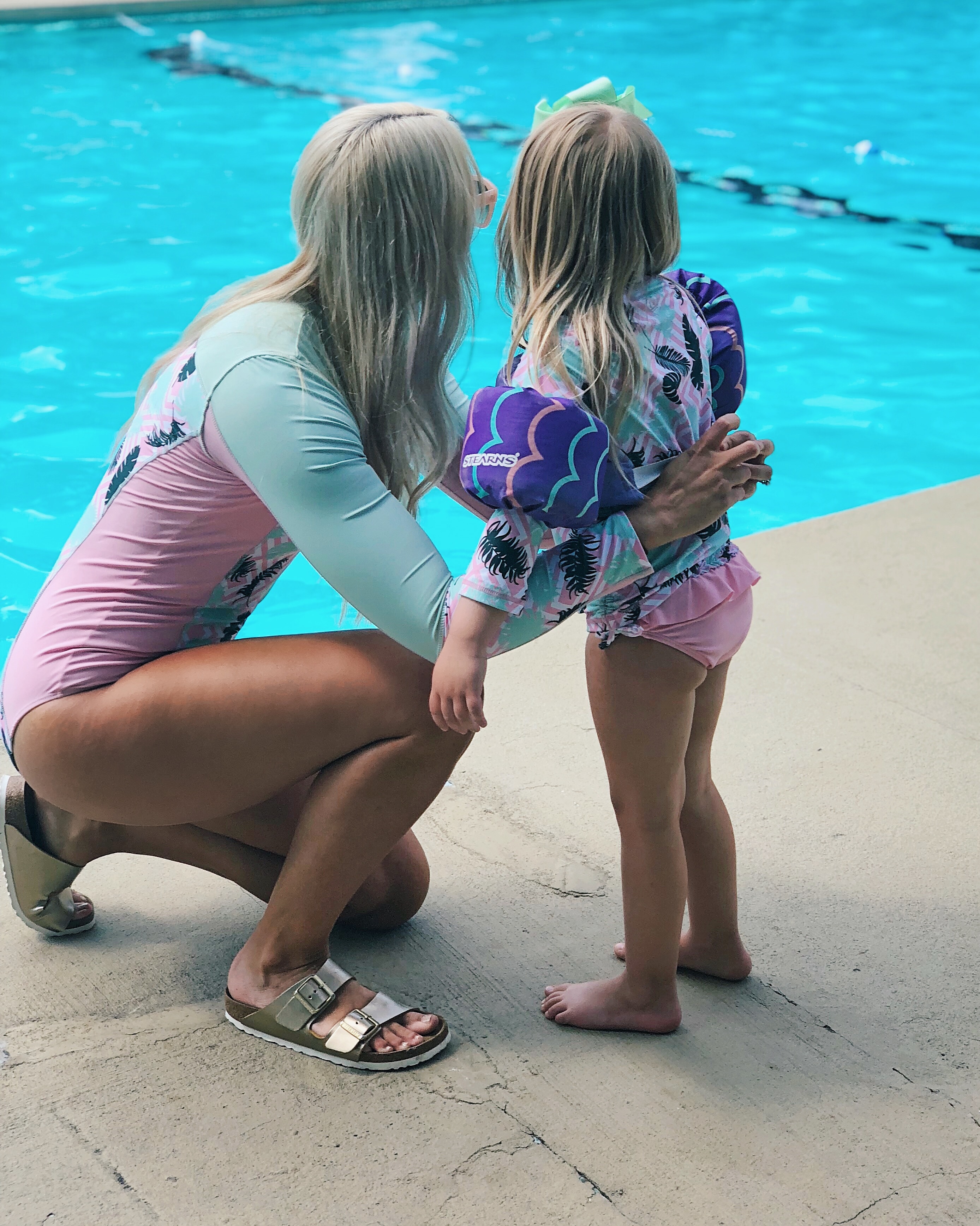 Mommy and Me Swimsuits | SwimZipUPF 50+ Sun-Safe Swimwear | Matching Rashguards #mommyandme #matchingoutfits #sunsafe | www.styleherstrong.com