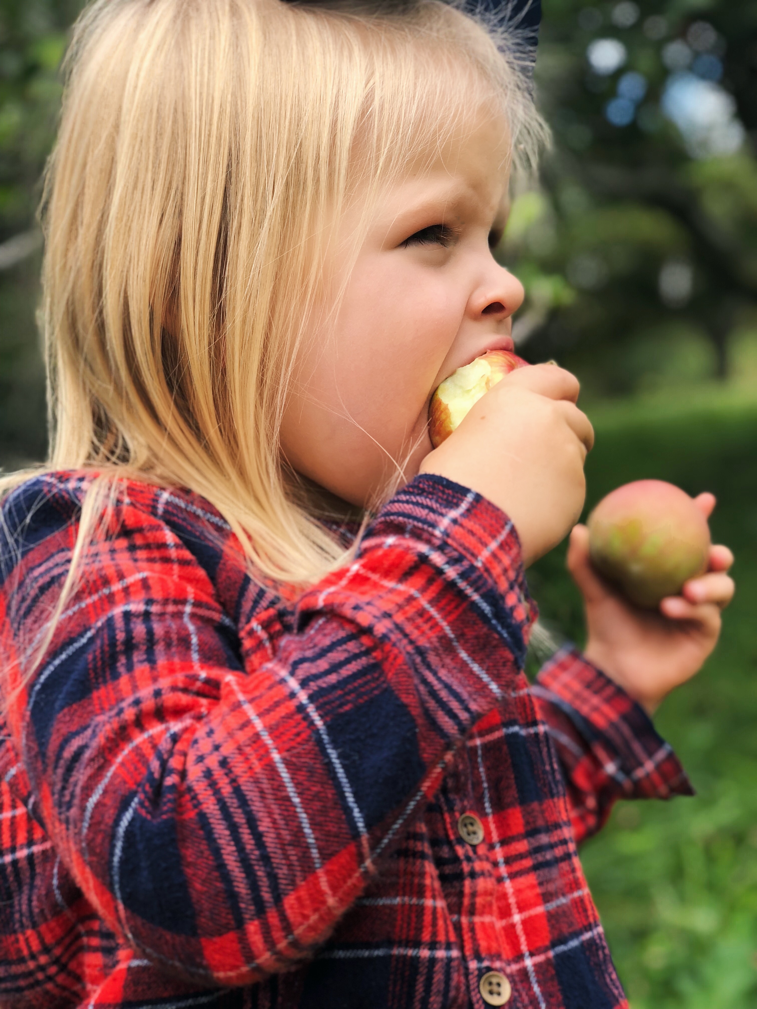 Apple Picking | Mommy and Me Fall Outfits | Corduroy Skirt, Hunter Boots, Plaid Top