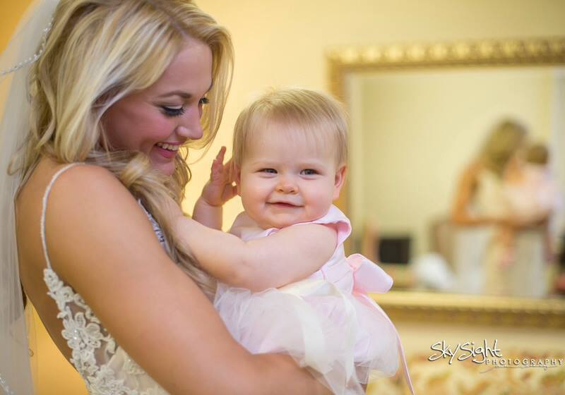 Mother and Daughter on Wedding Day #weddingdress www.styleherstrong.com