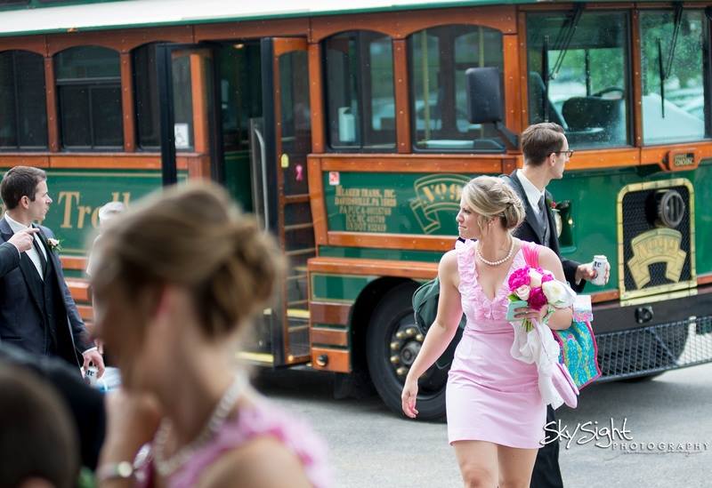 Wedding Trolley instead of a Limo #wedding www.styleherstrong.com