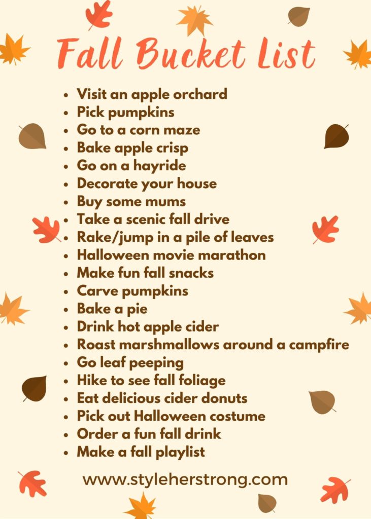 Fall Bucket List | Fun Fall Activities | Family Fall Bucket List | #fallbucketlist #familyfall