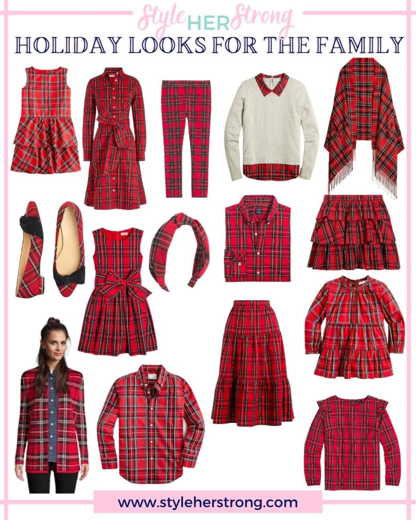 Family Holiday Outfits | Family Matching Outfits | Family Photo Outfits | Christmas Outfits | Holiday Style | Matching Outfits | J.Crew | Preppy Holiday Style | Christmas Picture Outfits | Holiday Card Outfits | Tartan Plaid | Stewart Plaid | Blackwatch Plaid | Fair Isle Sweater